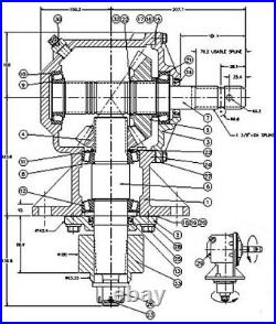00764449 Rhino M&W 75 HP Rotary Cutter Gearbox 1-3/8 6 Spline Input