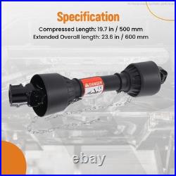 19.7-23.6in Heavy Duty PTO Drive Shaft for Series 1, 1-3/8 x 6 Spline Both Ends