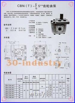 1PCS NEW FOR Gear Pump Hydraulic Pump CBT-F532 32ML 20MPa 11086mm