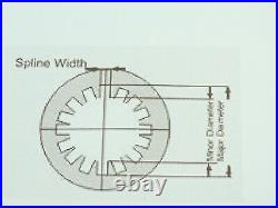1-1/2O. D. 10 Tooth Splined Lathe Arbor Mandrel 8-1/2OAL