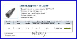 1-3/8 21 Spline Female PTO to 1-3/4 20 Spline Male PTO Spline Adapter 125HP