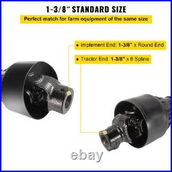 1 3/8 Inch PTO Drive Shaft 6 Spline Tractor Round Implement Ends Series 4 Brush