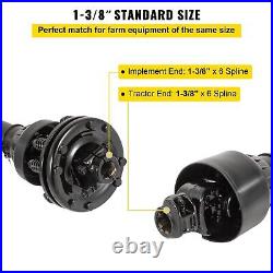 1-3/8 PTO Drive Shaft, 6 Spline Both Ends PTO Driveline Shaft withSlip Clutch