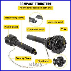 1-3/8 PTO Drive Shaft, 6 Spline Both Ends PTO Driveline Shaft withSlip Clutch