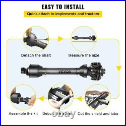 1-3/8 PTO Drive Shaft, 6 Spline Both Ends PTO Driveline Shaft withSlip Clutch