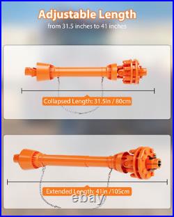 1-3/8 PTO Drive Shaft 6 Spline End Round End PTO Driveline Shaft T4 31.5-41