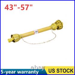 1 3/8 PTO Drive Shaft & Slip Clutch 43-57 6 Spline Both Ends PTO Tractor Slip