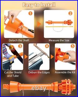 1-3/8 PTO Drive Shaft with Slip Clutch 31.5 -41 6 Spline Both Ends PTO Shaft