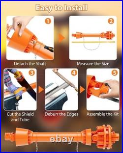 1-3/8 PTO Drive Shaft with Slip Clutch 43 57 6 Spline Both Ends PTO Shaft