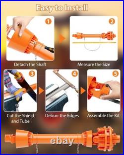 1-3/8 PTO Drive Shaft with Slip Clutch 43 57 6 Spline Both Ends PTO Shaft