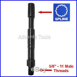 2PK Core Bit Adapter 5/8-11 Threaded Male to Spline for Hammer Drill