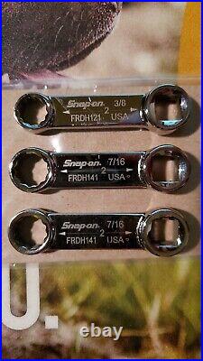 3 Snap On Tools 12 Pt Hex Spline Torque Adaptor Frdh121 One 3/8 Two 7/16 Adaptor