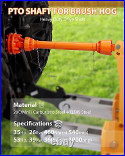 43 57 PTO Shaft 1-3/8 PTO Drive Shaft 6 Spline Both Ends with Slip Clutch