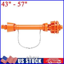 43-57 PTO Shaft PTO Drive Shaft 1-3/8 x 6 Spline Ends with Slip Clutch Orange