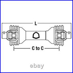 46 Complete PTO Driveline 1-3/8 6 Spline Quick Disconnect Both Ends 14006446