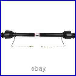 48-80.5 PTO Shaft 1-3/8 6 Spline Both Ends Series 4 Tractor No Slip Clutch Black
