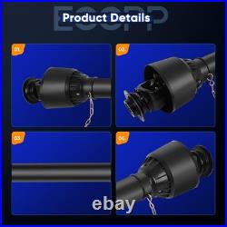 48-80.5 PTO Shaft 1-3/8 6 Spline Both Ends Series 4 Tractor No Slip Clutch Black