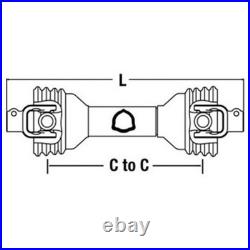 48 Complete PTO Driveline 1-3/8 6 Spline Quick Disconnect Both Ends 14006448