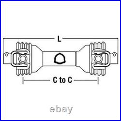 48 Complete PTO Driveline 1-3/8 6 Spline Quick Disconnect Both Ends 14006448