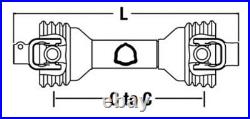 52 Complete PTO Driveline 1-3/8 6 Spline x 1-1/4 Round with Pin Hole 14006252