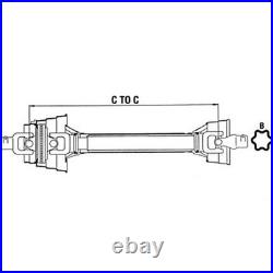 55 CV PTO Complete Driveline Shaft 1-3/8 6 Spline x 1-3/4 20 Spline with Clamp