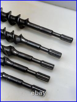 5 Spline Drive Concrete Rotary Hammer Drill Bits 1, 1-1/4, 1-1/2, 1-3/4, 2 NW