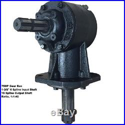 75HP Rotary Cutter Gear Box. 1-3/8 6 spline input & 15 spline output, 1146