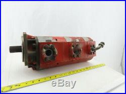 7607-5208 3 Stack Stage Heavy Equipment Hydraulic Pump 1-1/4 14T Spline Shaft