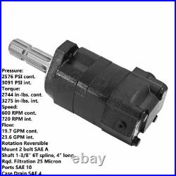 7.63 cu in Hydraulic PTO Drive Motor Dynamic BMSY125E2SLS 9-7368-125