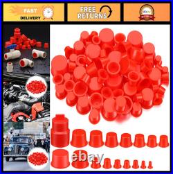 850 Pcs Red Plastic Caps Unthreaded Plugs for Automotive & Industrial Use Mult