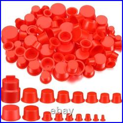850 Pcs Red Plastic Caps Unthreaded Plugs for Automotive & Industrial Use Mult