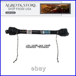 AGT 42.52-56.22 PTO Shaft Drive Shaft Tractor 1-3/8 6 Spline End & Round End