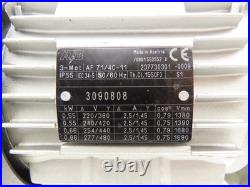 ATB AF 71/4C-11 AC Motor 0.66Kw 1690RPM480V 3Ph IEC 71 Frame Spline Shaft