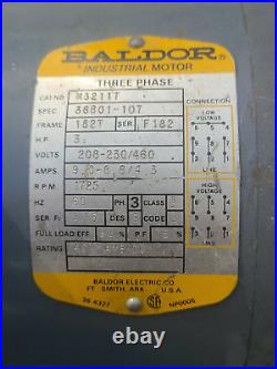 Baldor Industrial Motor 3 HP, VM361 208-230/460 VAC, 1725 RPM, 3 Phase