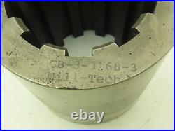 CB-3-3168-3 Spline Coupler Bushing Hub 2-1/4 Bore 10 Tooth 3-1/8 OD 3 Long