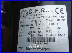 C. F. R. S. R. L. CA253.0202 Splined Shaft DC Drive Motor 18500w 72V 308A NEW