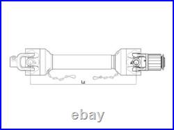 Complete PTO Shaft 1010mm 1 3/8 x 6 Spline Ratchet Clutch 35HP