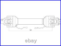 Complete PTO Shaft 1010mm 1 3/8 x 6 Spline Shear Bolt Limiter 35HP