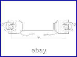 Complete PTO Shaft 710mm 1 3/8 x 6 Spline Q. R. 35HP Italian Series AB4/A4