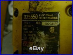 DeWalt D25550 1-9/16 Rotary Hammer Drill Adjustable Speed, 120VAC, Spline Drive