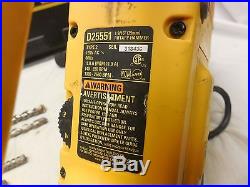 DeWalt D25551 Spline Drive Rotary Hammer Drill w Case + 7 Bits
