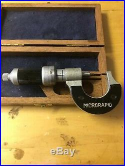 Etalon Microrapid Swiss 0.800 Spline Micrometer. 0001, Carbide Anvils, Lock