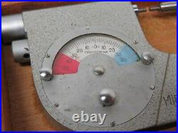 Etalon Switzerland 0-22mm Outside External Spline Micrometer With Dial Indicator