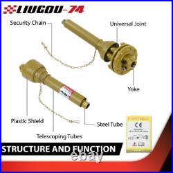 Fit For PTO Shaft PTO Drive Shaft 1-3/8x6 Spline withSlip Clutch T4 31.5-41 New