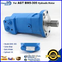 For AGT BM5-305 Hydraulic Motor Replace 4 Bolt Mount 14 Splined Cycloidal Motors