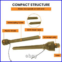 For PTO Shaft PTO Drive Shaft 1-3/8x6 Spline withSlip Clutch T4 31.5-41, Yellow