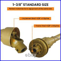 For PTO Shaft PTO Drive Shaft 1-3/8x6 Spline withSlip Clutch T4 31.5-41, Yellow For PTO Shaft PTO Drive Shaft 1-3/8x6 Spline withSlip Clutch T4 31.5-41, Yellow