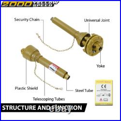 For PTO Shaft PTO Drive Shaft 1-3/8x6 Spline withSlip Clutch T4 31.5-41 Yellow