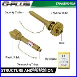 For PTO Shaft PTO Drive Shaft 1-3/8x6 Spline withSlip Clutch T4 31.5-41 Yellow