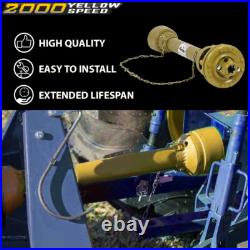 For PTO Shaft PTO Drive Shaft 1-3/8x6 Spline withSlip Clutch T4 31.5-41 Yellow